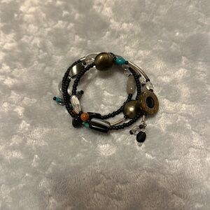 Silpada mixed material wrap bracelet